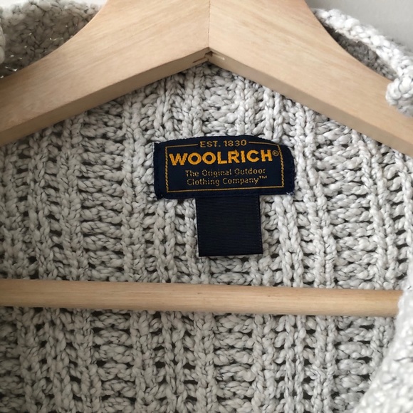 90s Woolrich Cotton Zip up Apres Ski Sweater - Picture 3 of 3